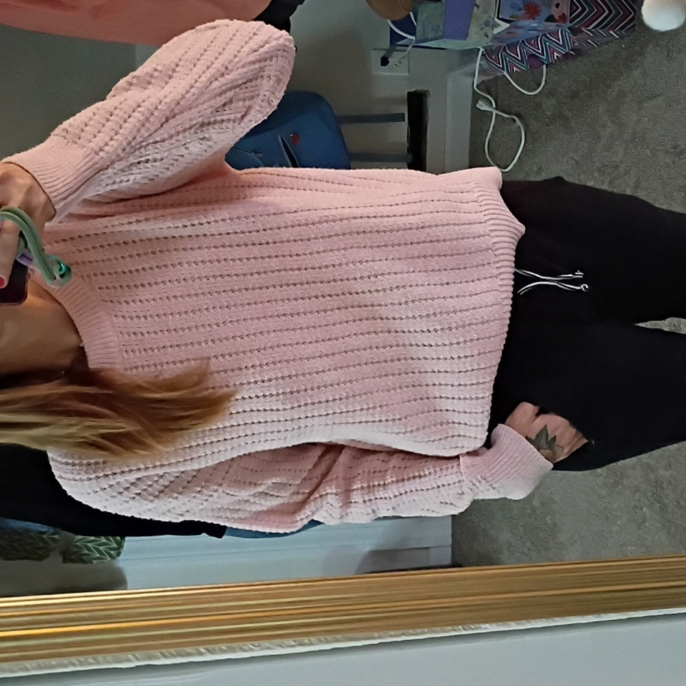 Light Pink Crew Neck Sweater